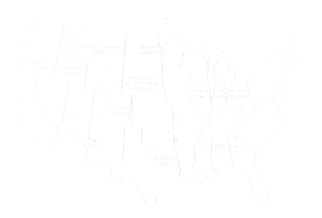US Map showing location of trees planted